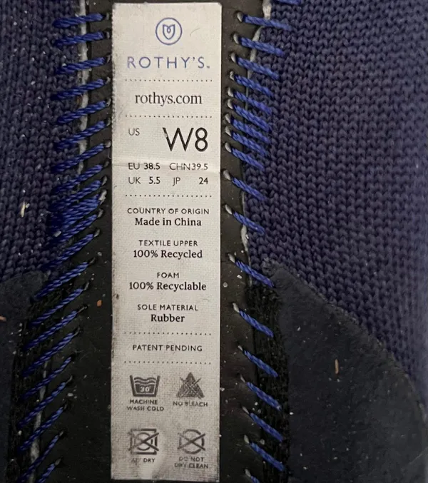 Rothy’s The Point Blue Washable Knit Ballet Flats - Image 8
