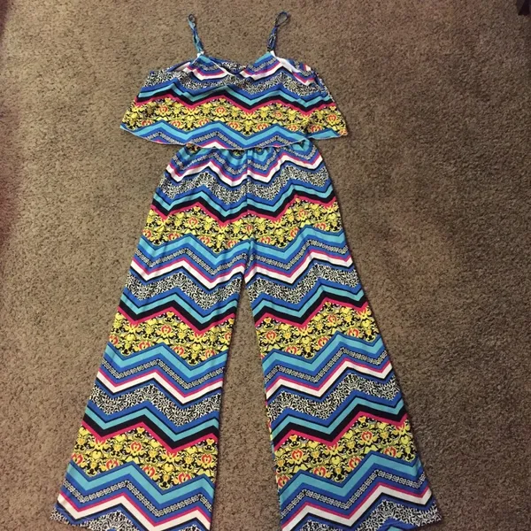 Magic Colorful Jumpsuit Sz M Gently Used - Image 10