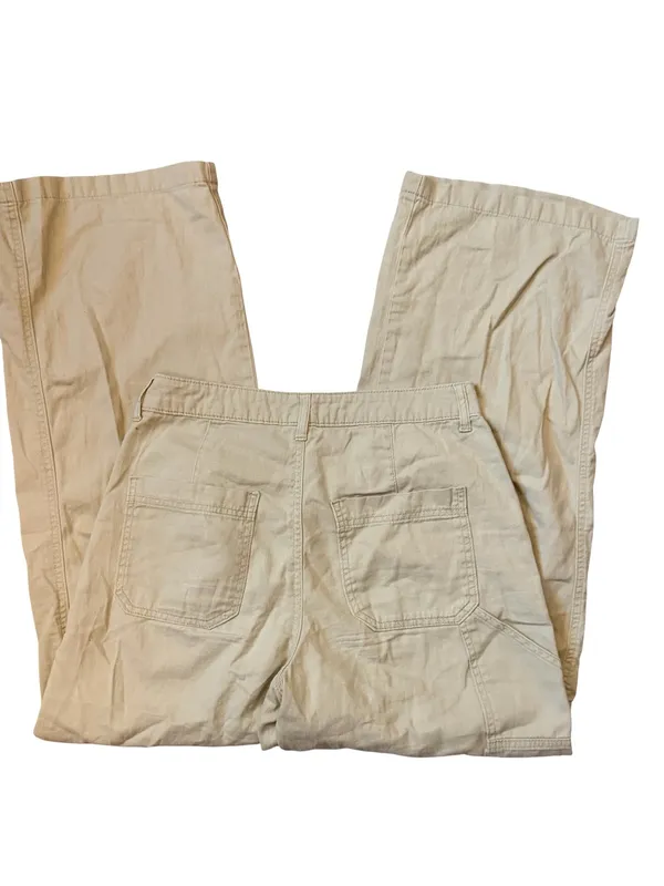 Happily Grey Carpenter Wide-Leg Pants | Size 3/26 | Tan - Image 10