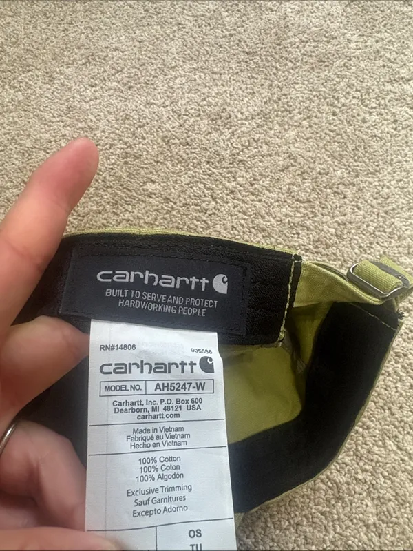Carhartt One Size Fits Most Green Baseball Hat New With Tags - Image 4