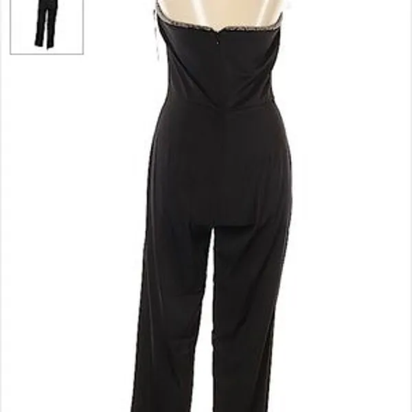 Revolve About Us Allison Beaded Strapless Jumpsuit NWT Medium *FLAW* - Image 5