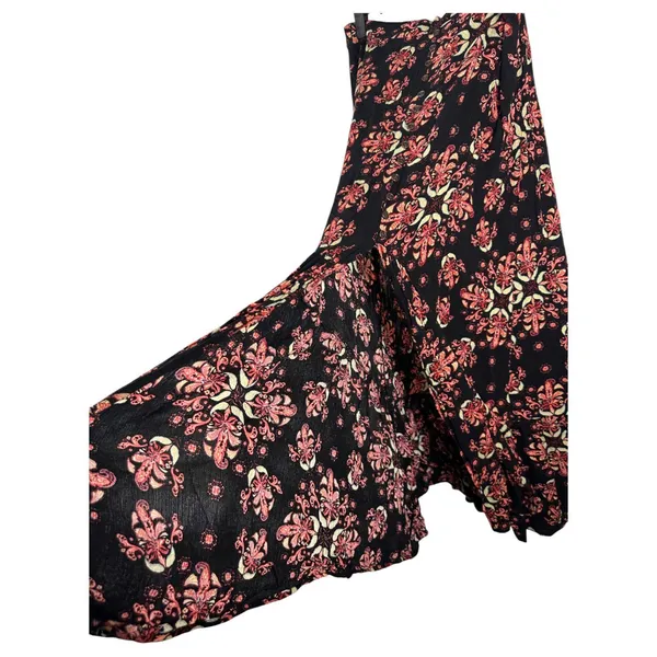 Earthbound Trading Dark Moody Floral Boho Bohemian Gauzy Maxi Skirt Size Large - Image 6