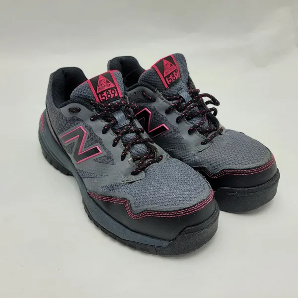New Balance Shoes Womens 8.5 B 589 V1 Composite‎ Toe Work Shoe Black Pink - Image 3
