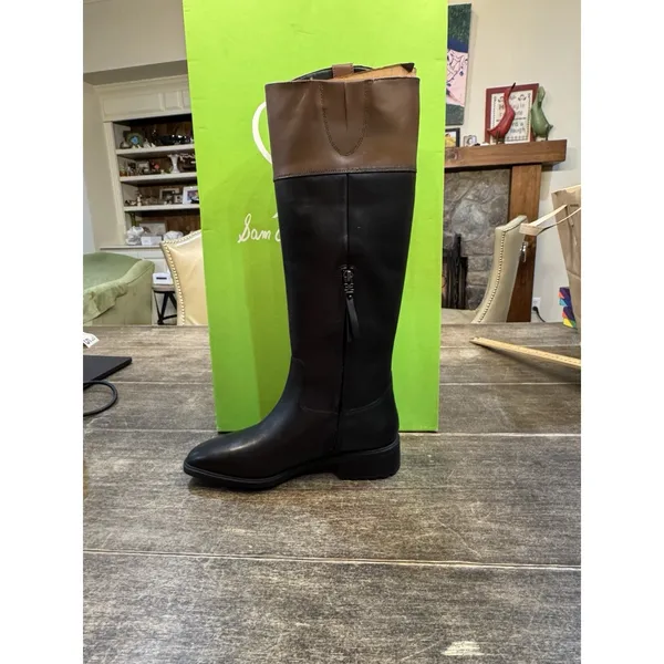 Sam Edelman Drina Knee‎ High Boot Black/Dark Bourbon 6 Medium - Image 3