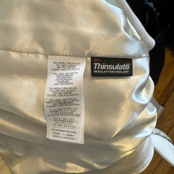 J. Crew White Classic Lady Day Coat in Italian Double-cloth Wool with Thinsulate - Image 5