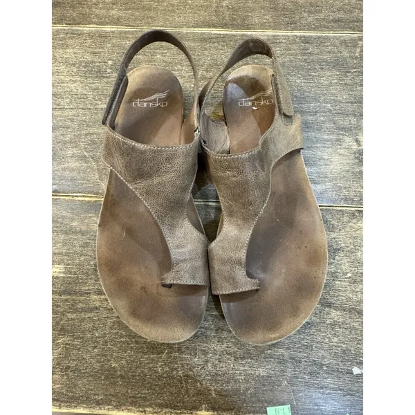 Dansko‎ Reece Toe Loop Sandals Brown Slingback Leather Size 39 US 8.5-9 - Image 2