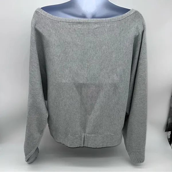 Zara Light Gray Off-the-Shoulder Sweater - Image 4