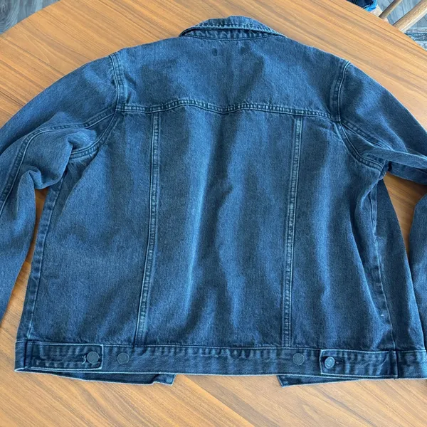 Buffalo David Bitton Denim Jacket M Distressed Black Wash Grunge Streetwear Edgy - Image 7