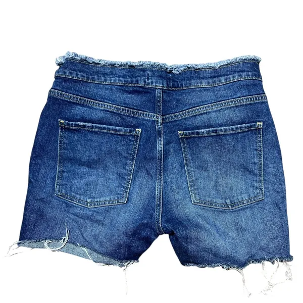 River Island Denim Cutoff Shorts Distressed Frayed Hem Blue Jeans Womens Size 12 - Image 2