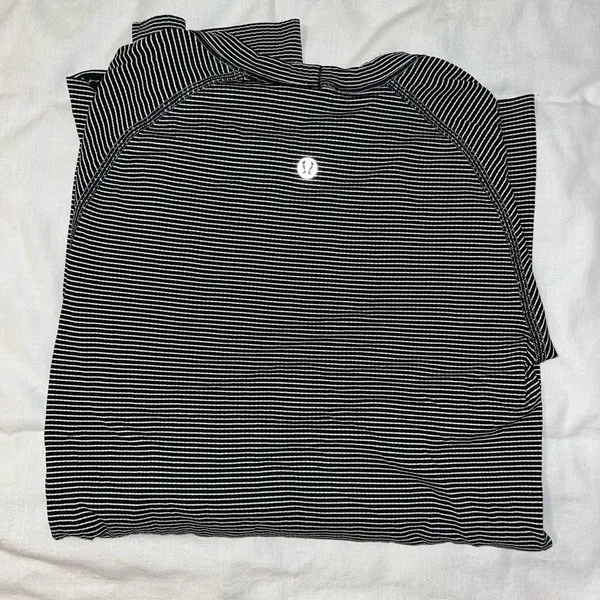 Lululemon Rugby Stripe Heathered Run Swiftly Long Sleeve Crew Neck Top Size 6 - Image 3