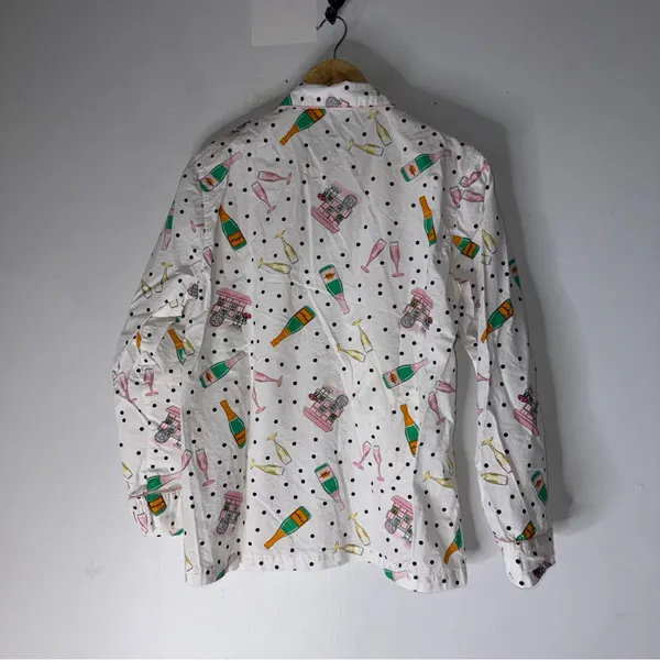 8 oak lane pajamas 2 Piece Shorts Long Sleeve Top‎ Campaign Print Cotton Medium - Image 3