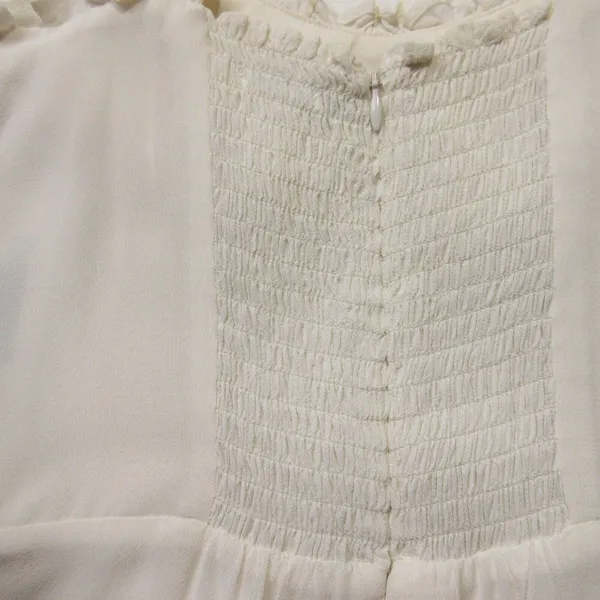 NWT Reformation Nikita Midi in Ivory Tank Tie Straps Flounce Hem Dress 8 - Image 8