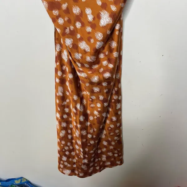 Bardot Printed Slip Dress Sketch Spot Copper Gold Womens 8 - Image 5