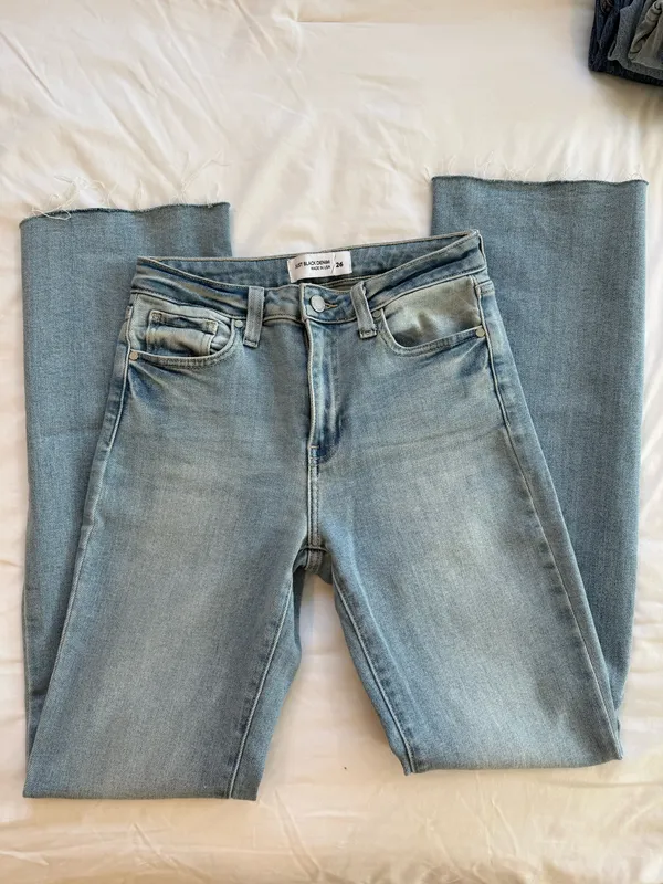 Just Black Denim Mid Rise Flare Jeans - Image 5