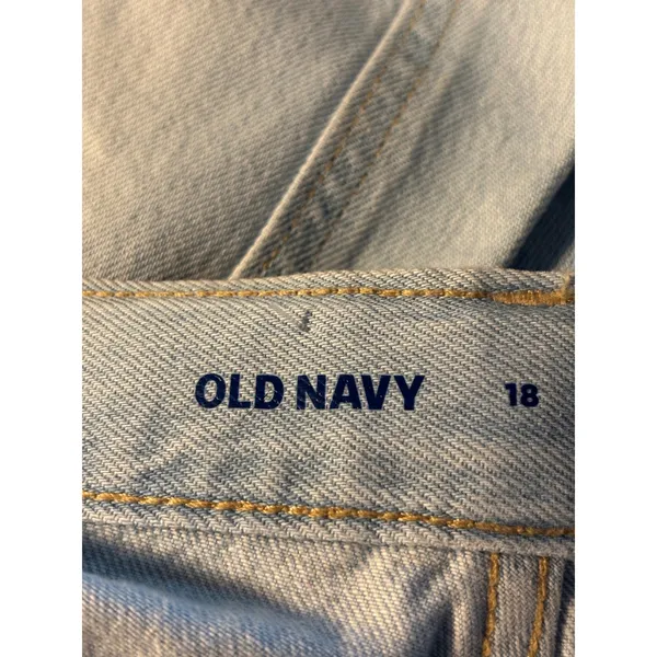 Old Navy Girls High Rise Baggy Flare Jeans Light Wash Adjustable Waist Size 18 - Image 5