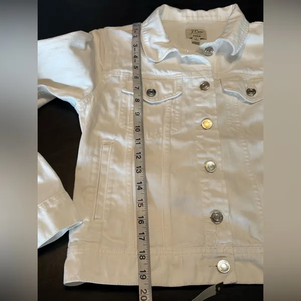 J. Crew Classic White Jean Jacket size Small 100%cotton sold out online - Image 11