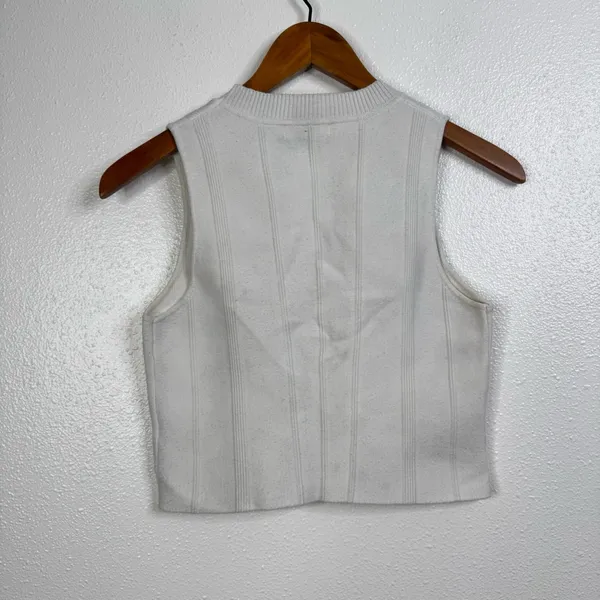All:row White Cropped Tank Top‎ Size Large - Image 2