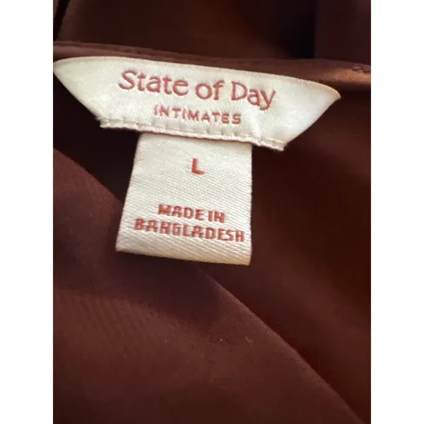 Brand New State of Day Women's Size Large Burgundy Purple Sleep Dress Gown - Image 6