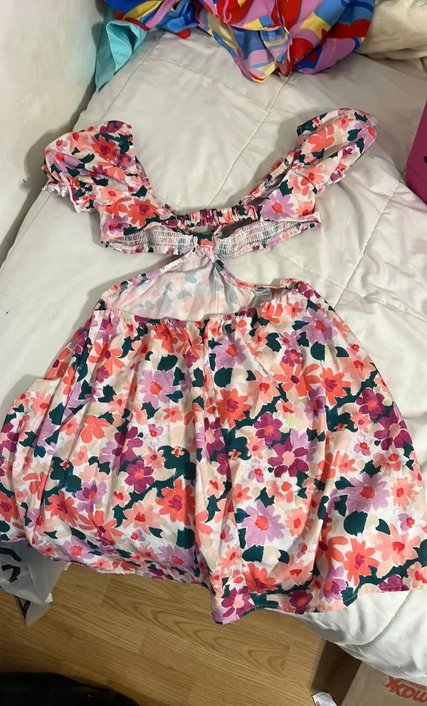 Floral cutout dress Pink - Image 2