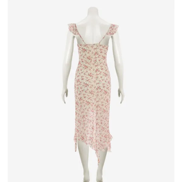 Kirious Los Angeles Floral Draped Neck Midi Dress Coquette Romantic Feminine - Image 10