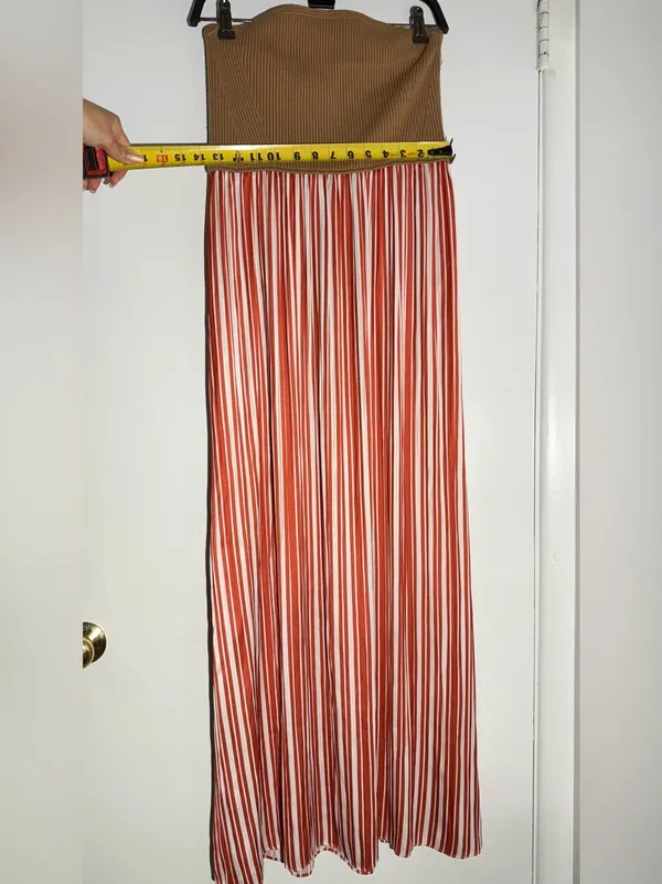 NWOT Anthropologie Red and Cream Striped Maxi Dress - Image 6