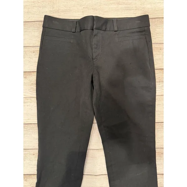 Banana Republic Sloan Dress Pants Womens Black Mid Rise Zip Fly Size 2 - Image 2