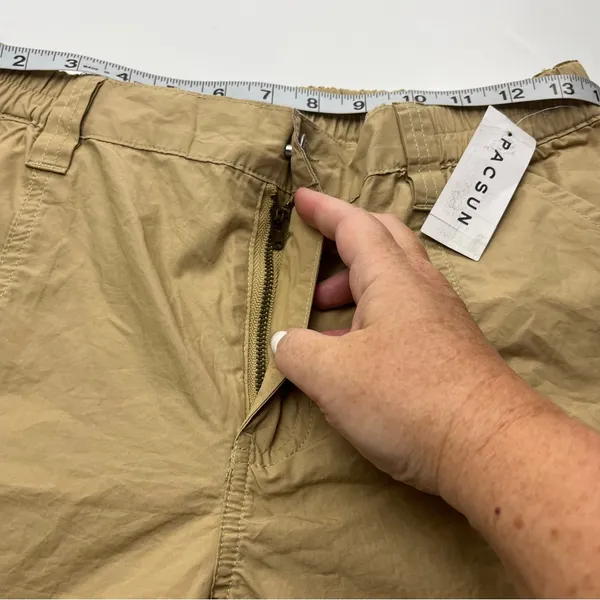 Pacsun‎ Low Rise Puddle Khaki Tan Womens Size Medium Pant Cargo Relaxed NEW - Image 13