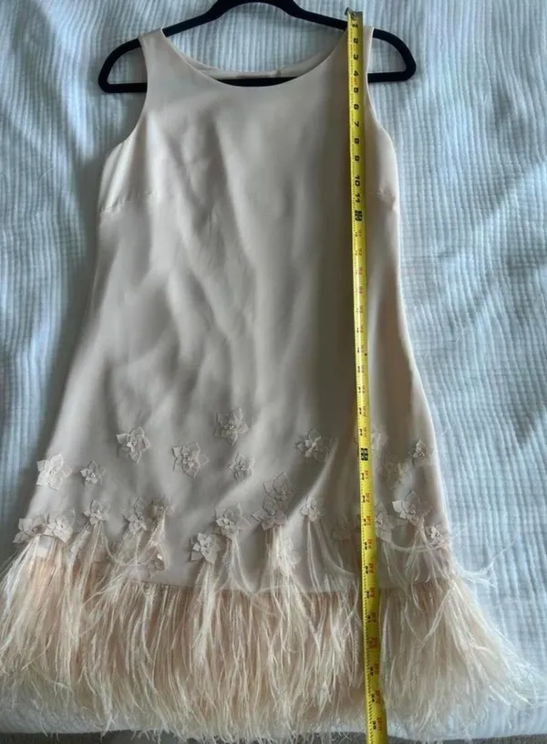 Jessica Simpson Feather Trim Dress - Image 6