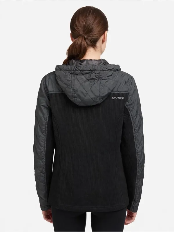 Spyder Black Quilted Lightweight Hooded Unisex Jacket Size SP - Image 4