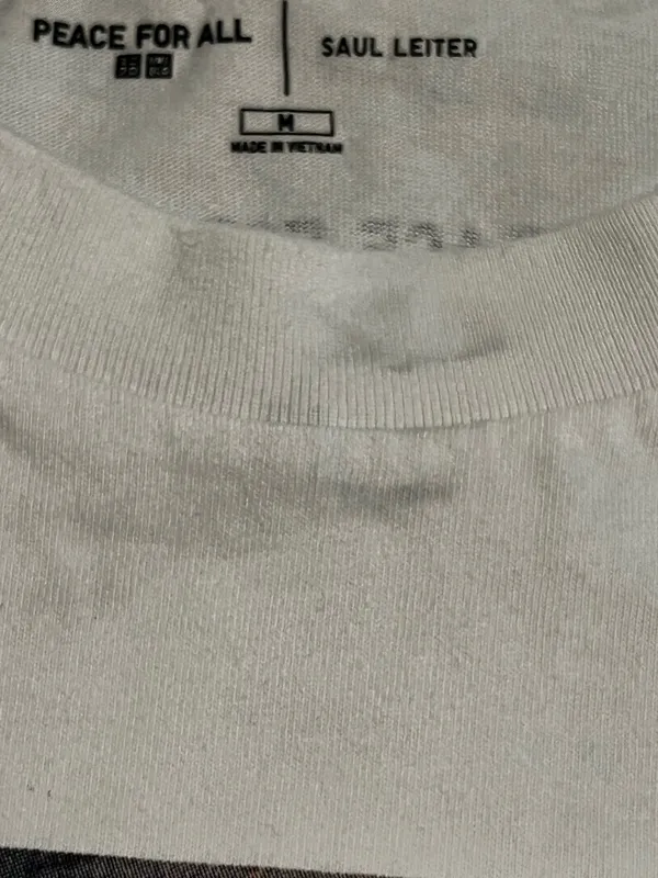Womens medium Saul Leiter Peace For All Short Sleeve Shirt - Image 7