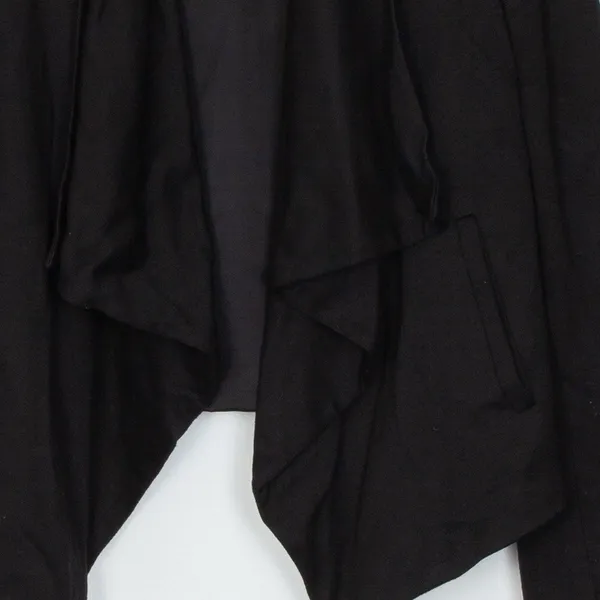 Alice + Olivia Lamb Leather Trim Draped Blazer Jacket Black Womens Size S‎ - Image 3