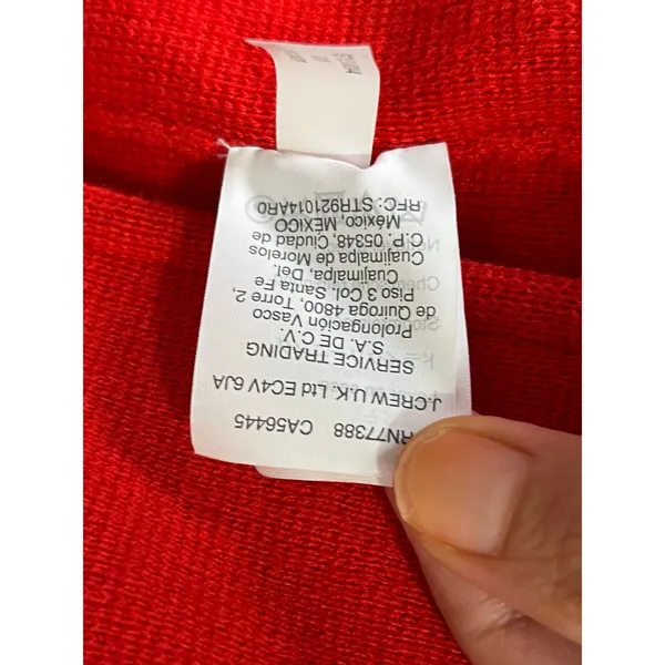 J.Crew Sophie Open Front Sweater Blazer Red Coatigan Quiet Luxury Medium - Image 8