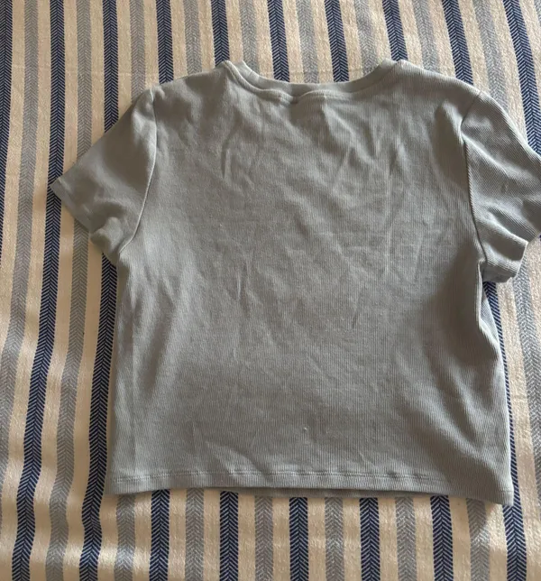 Aritzia Baby Tee TNA Cropped Blue - Image 4