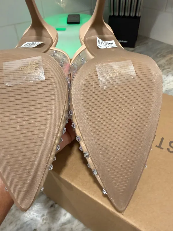 Streetwear Society New Beige Slingback Heels - Image 4