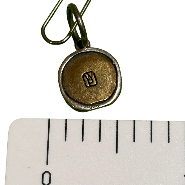 Waxing Poetic Camp Charm Initial B Pendant Mixed Metal‎ Sterling Silver Brass - Image 2