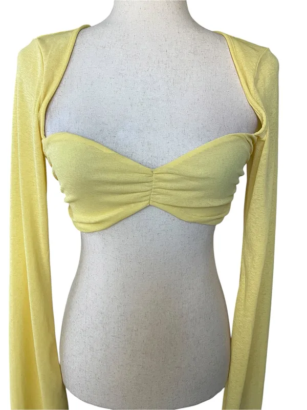 White Fox Boutique "What About Me" Long Sleeve Crop Top - Image 9