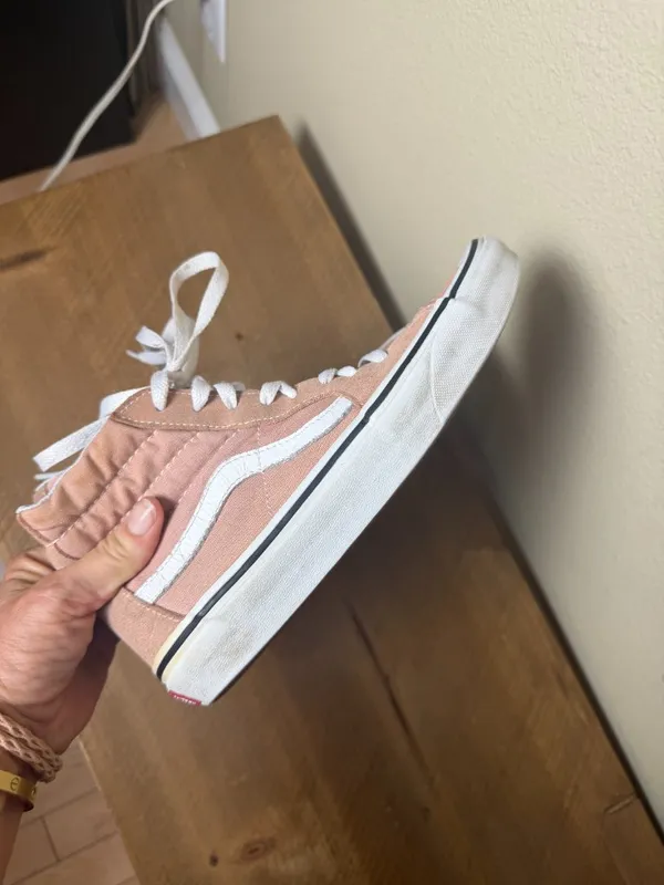 VANS Sk8-Hi Mahogany Rose High Top Skate Shoes Sneakers Pink Size 7.5 - Image 8