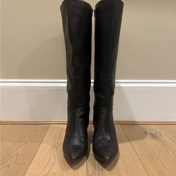 🍁 Journee Landree Wide Calf Black Heeled Boots, Size 11 - Image 2