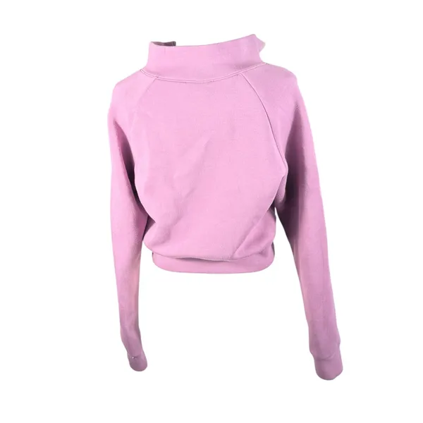 Mauve Cropped Zip Up Jacket Womens M Funnel Neck Sweatshirt Athleisure - Image 4