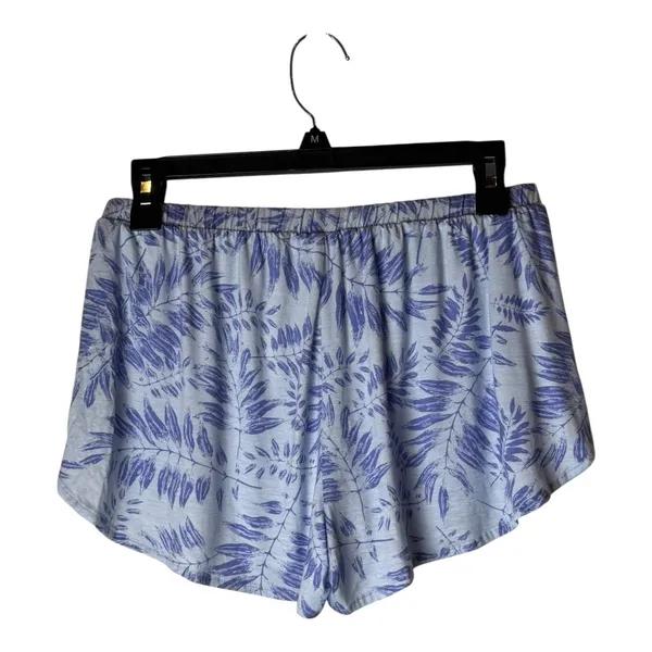 Hale Bob Pajama Shorts Women‎ Medium Blue Purple Palm Print Loungewear Casual - Image 3