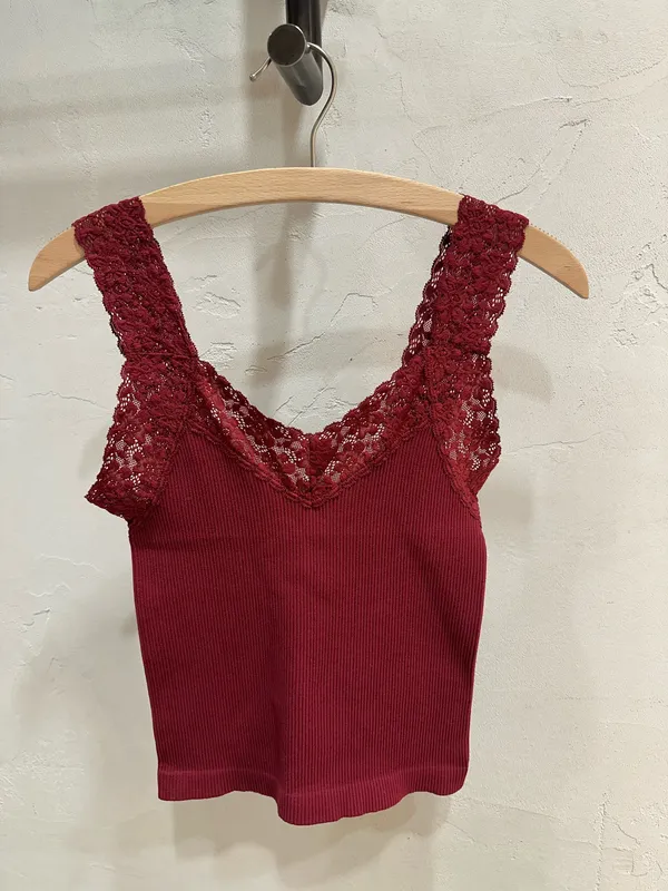 Boutique Lace Trim Tank - Image 2