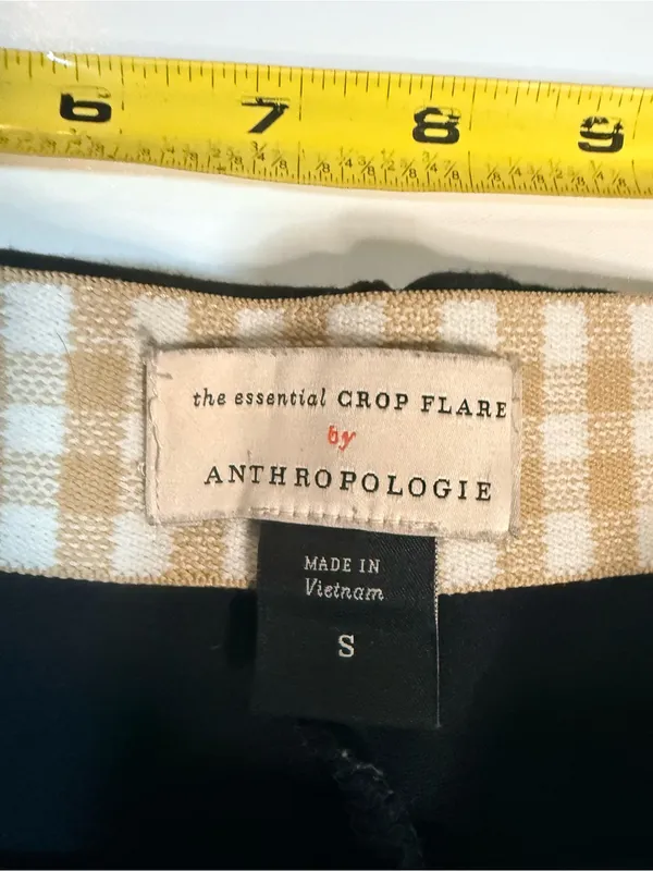 Anthropologie Black Flare Jeans with Contrast Stitching - Image 9