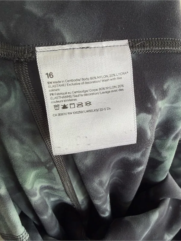 Lululemon Align High-Rise Pant 25" Diamond Dye Blue Grey Size 16 - Image 7