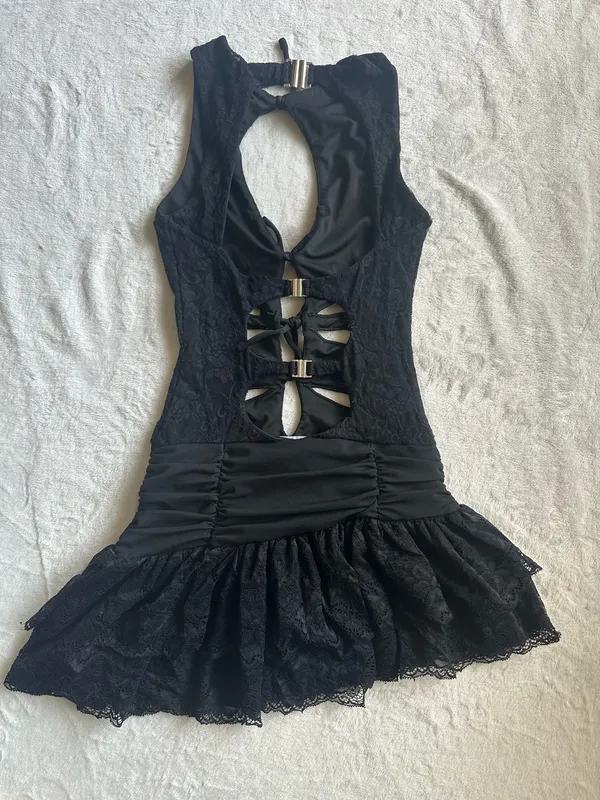 Outcast Clothing Emery Mini Dress Black - Image 7