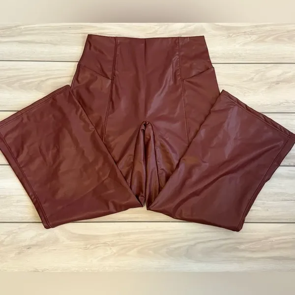 HALARA High Waisted Tummy Control Stretchy Flare Pant Brown XL NWT IN PACKAGE - Image 7