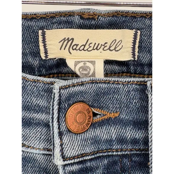 Madewell Mid-Rise Kick Out Jeans Womens 28 Blue Crop Flare Bootcut Denim - Image 6