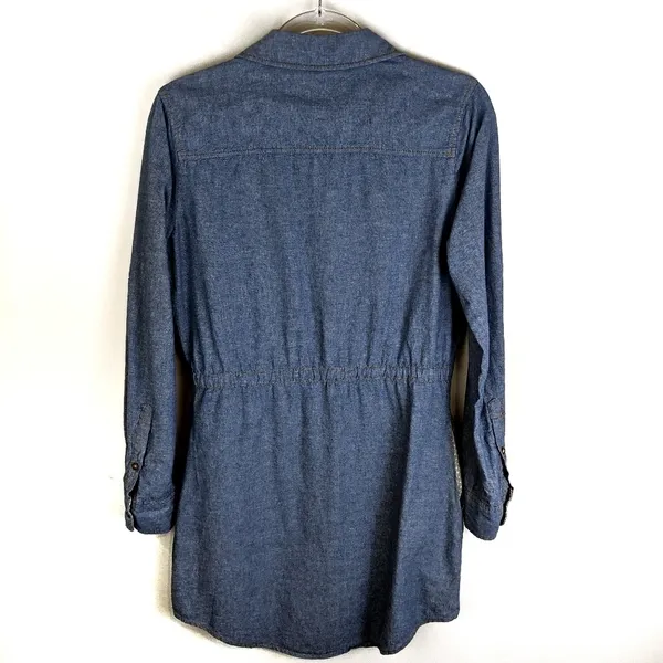 Jachs‎ Girlfriend Eda Chambray Shirt Dress Sz Small - Image 4