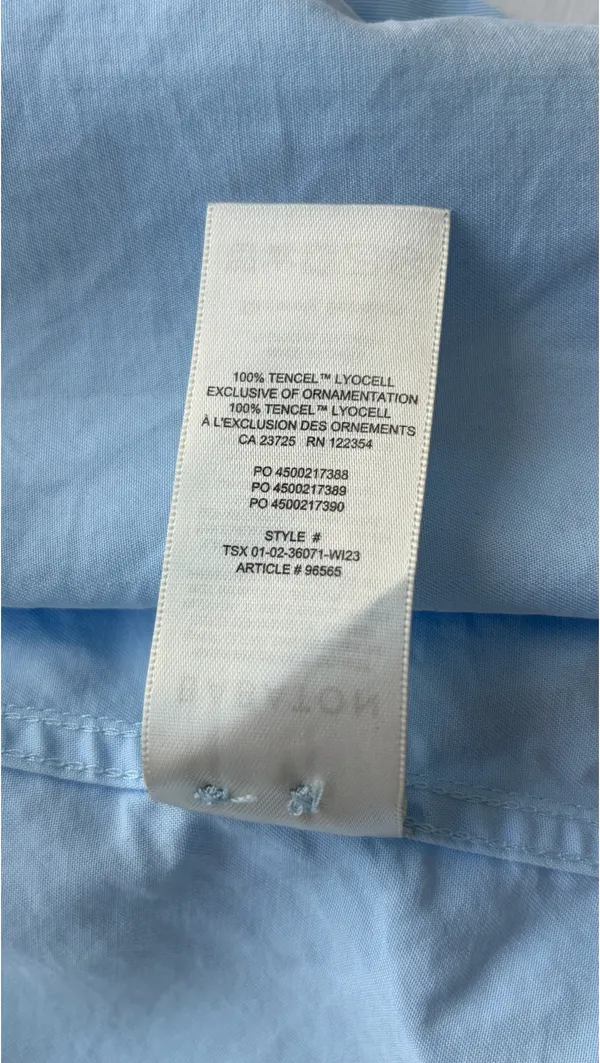Aritzia Babaton Women’s Utility Shirt Vintage Villa Blue Size Medium - Image 6