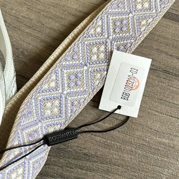 Clear crossbody bag with embroidered strap Purple - Image 5