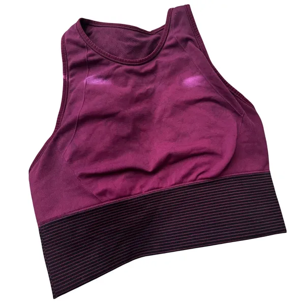 Lululemon Ebb to Train Bra WashMarvel‎ Black Sz 6 No Cups Activewear W2BIIS - Image 3